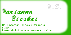 marianna bicskei business card